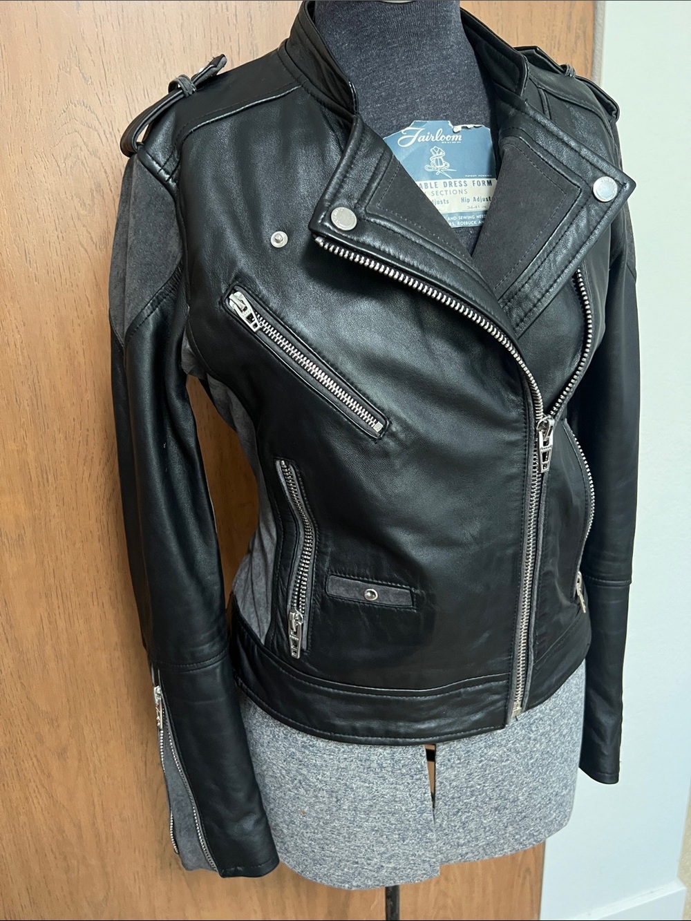 Blank NYC Black Leather Asymmetric Moto Jacket